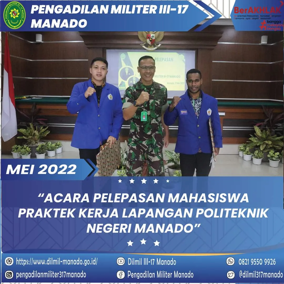 Pelepasan Mahasiswa Magang Politeknik Negeri Manado